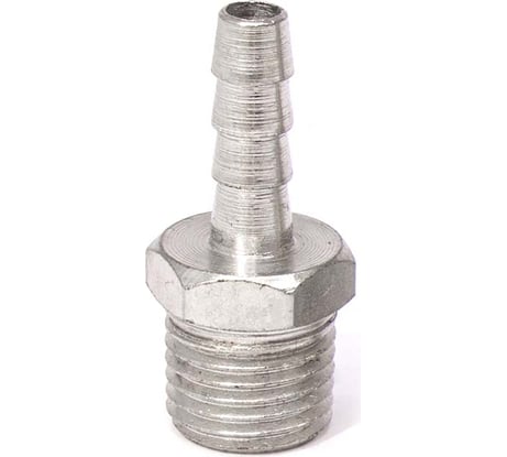 Резьбовой штуцер ёлочка PI TOOLS SH-E6-1/4M под шланг D6. Арт. 7778