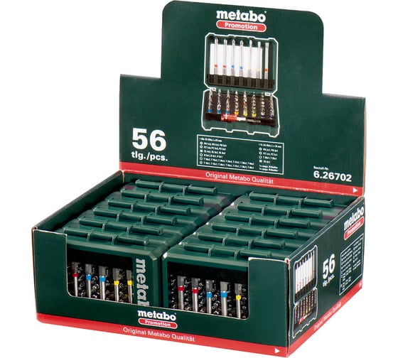Набор бит 56 предметов Metabo 626702000