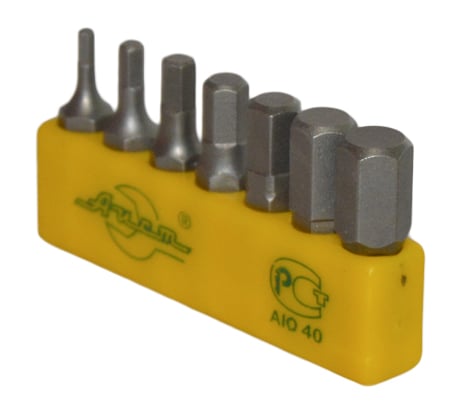 Набор бит шестигранных HEX 7 шт, HEX2-HEX8, 1/4" 10106007H AIST 00-00025987