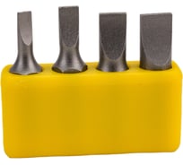 Набор бит шлицевых SL 4 шт, SL3-SL6.5, 1/4" 10106004S AIST 00-00025983