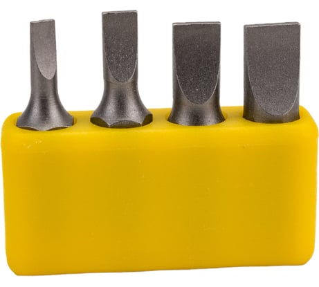 Набор бит шлицевых SL 4 шт, SL3-SL6.5, 1/4" 10106004S AIST 00-00025983