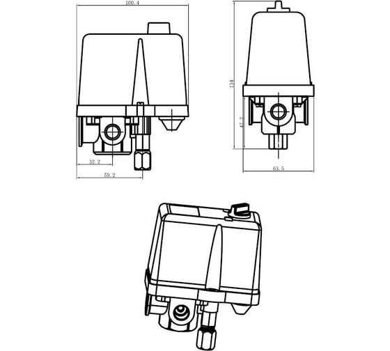 LEFOO Реле давления LF1816 F4 G1/2" EA EV S PG LE_3201666