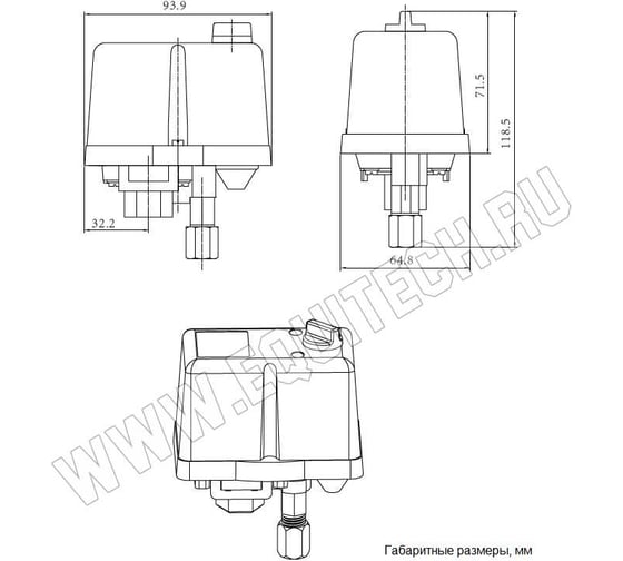 Реле давления LEFOO LF1911 F4 G3/8" EA EV S PG LE_3201543
