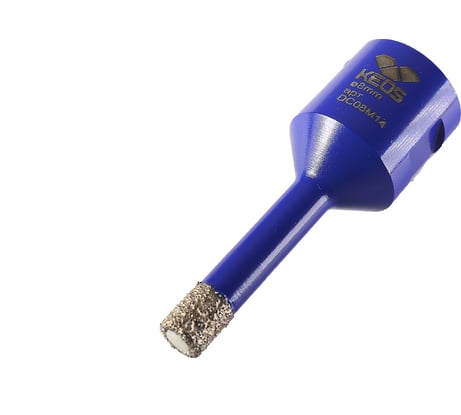 Коронка алмазная по керамограниту PRO 8 мм, M14, с воском KEOS DC08M14