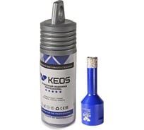 Коронка алмазная по керамограниту PRO 10 мм, M14, с воском KEOS DC10M14