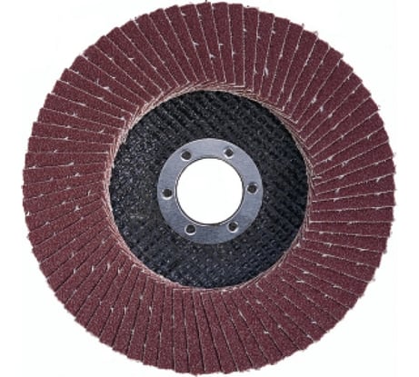 Круг лепестковый торцевой коричневый (125х22,2 мм; Р120) АТАКА 680810