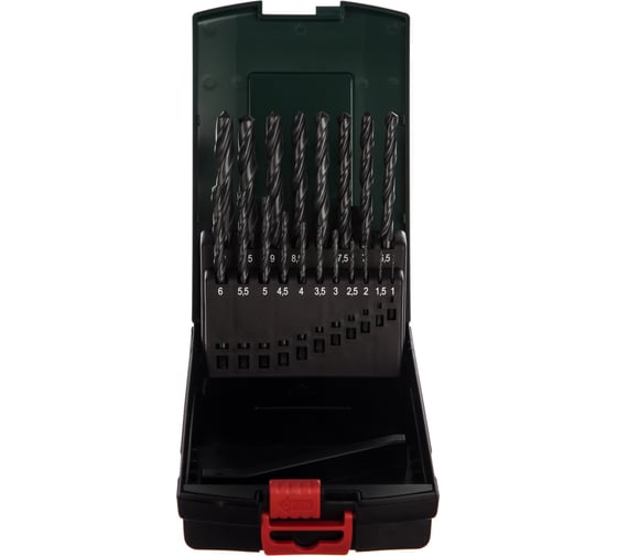 Набор сверл HSS-R по металлу 19 шт. (1-10 мм) Metabo 627164000