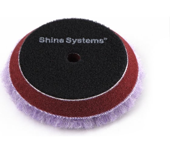 Круг полировальный из лилового меха Lila Wool Pad 75 мм Shine systems SS568