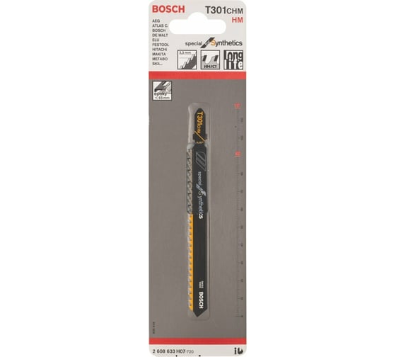 Пилка для лобзика (T 301 CHM; HM) Bosch 2608633H07