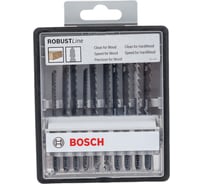 Набор пилок по дереву Robust Line U хвостовик 10 шт Bosch 2607010540