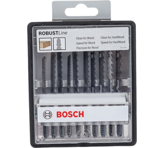 Набор пилок по дереву Robust Line U хвостовик 10 шт Bosch 2607010540 1