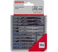 Набор пилок для лобзика (10 шт, серия U; для дерева/пластика/металла) Bosch 2.607.010.263 148586