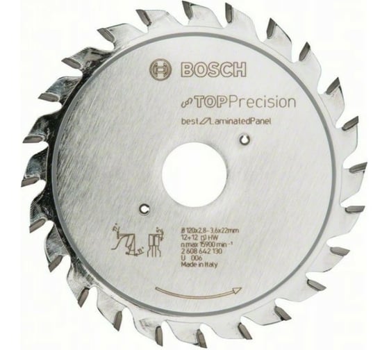 Диск подрезной (120х22 мм; 2.8-3.6 мм; 12+12 зуб.) Bosch 2608642130 1
