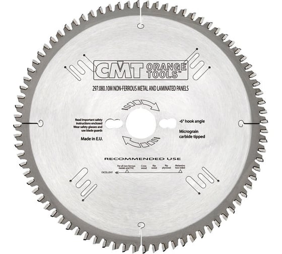 Диск пильный по цветным металлам и пластику (200x30x2,8/2,2 мм; Z48) CMT 296.200.48M