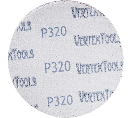 Круг абразивный под липучку 125 мм, Р320, 100 шт vertextools 12800-125-320