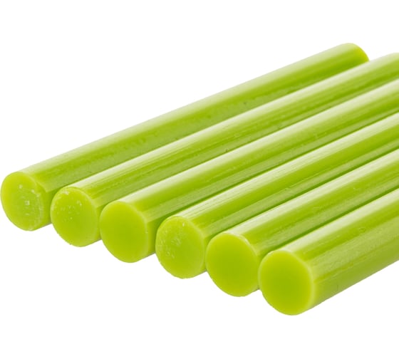 Стержни для клеевого пистолета универсальные зеленые, 11 мм x 100 мм, 6 штук, TDM ELECTRIC «Алмаз» SQ1024-0515 1