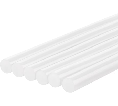 Стержни для клеевого пистолета универсальные белые, 7 мм x 100 мм, 6 штук, TDM ELECTRIC «Алмаз» SQ1024-0501