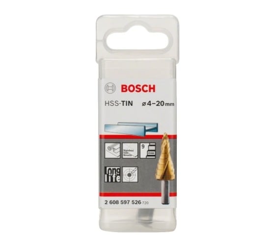 Сверло ступенчатое (4-20 мм; HSS-TIN) Bosch 2608597526