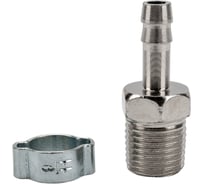 Переходник 1/4"M - елочка (6 мм с обжимным кольцом 9x11 мм) FUBAG 180260
