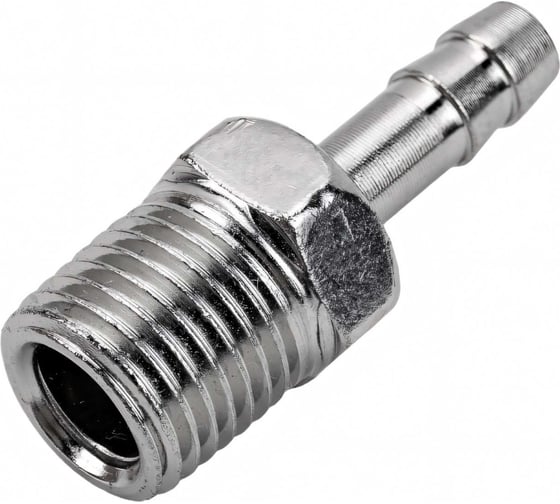 Переходник 1/4"M - елочка (6 мм с обжимным кольцом 9x11 мм) FUBAG 180260