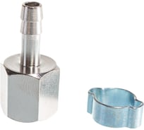 Переходник 1/4"F - елочка (6 мм; обжимное кольцо 9х11 мм; блистер) FUBAG 180250 B