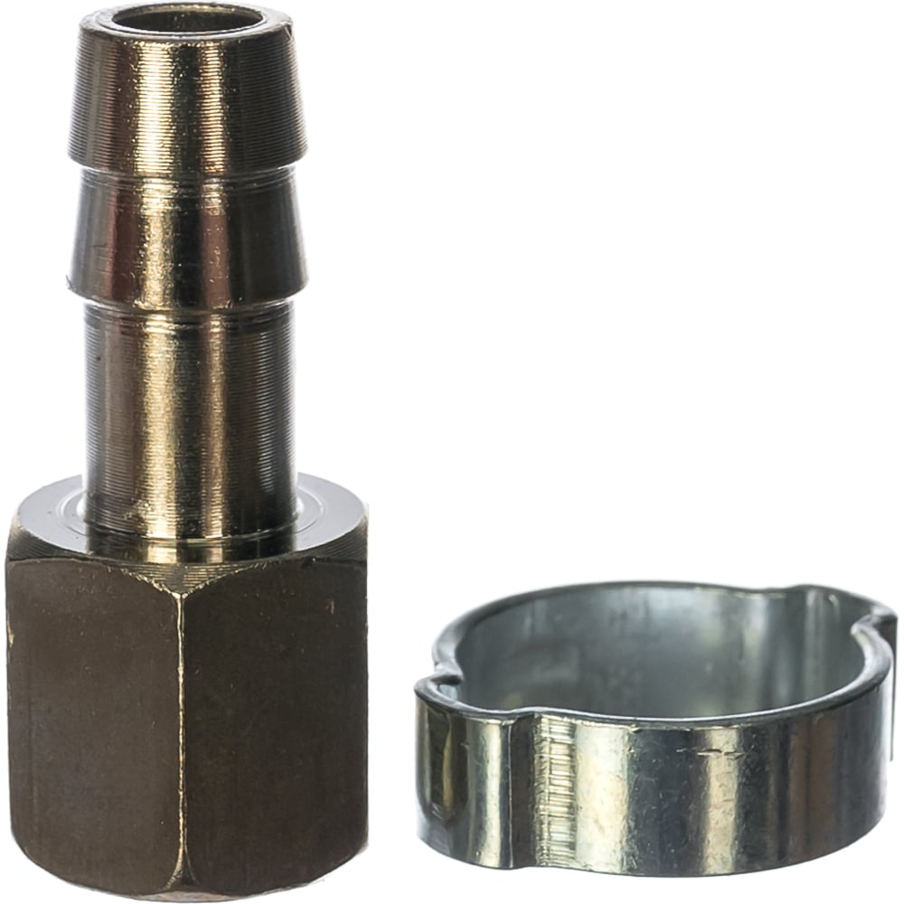 Переходник 1/4"F - елочка (10 мм; обжимное кольцо 15Х18 мм) FUBAG ...