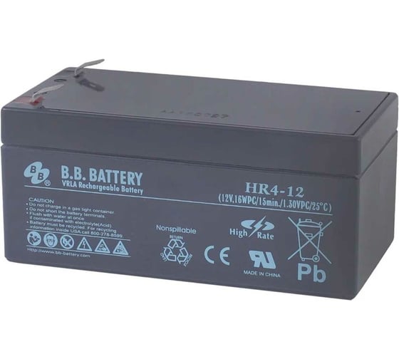 Аккумуляторная батарея 12 В, 3.6 Ач BB Battery HR 4-12