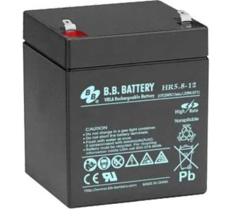 Аккумуляторная батарея 12В, 5.3 Ач BB Battery HR 5,8-12