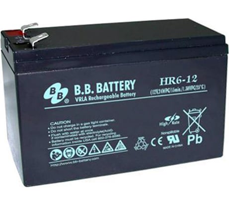 Аккумуляторная батарея 12 В, 5.5 Ач BB Battery HR 6-12