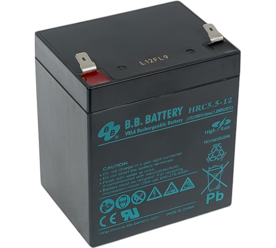Аккумуляторная батарея 12 В, 5 Ач BB Battery HRC 5.5-12