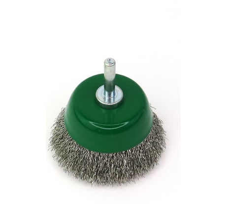 Щетка чашечная для дрели 75 мм, хв-к 6 мм, проволока гофр. нерж. сталь 0.30 мм SIT 2526