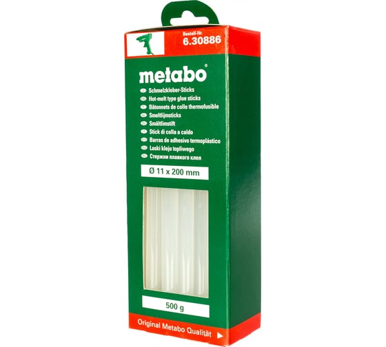 Стержень клеевой прозрачный универсальный (11x200 мм; 500 гр) Metabo 630886000