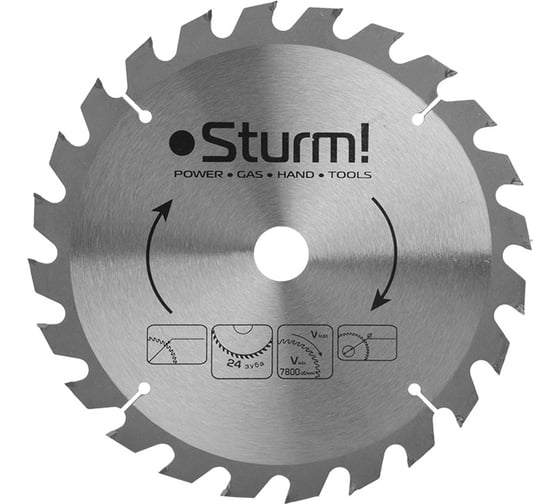 Диск пильный (160х20 мм; 24T) для циркулярных пил Sturm 9020-160х20x24T 1