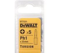 Насадка бита 5 шт. (25 мм; PH1) DEWALT DT 7231