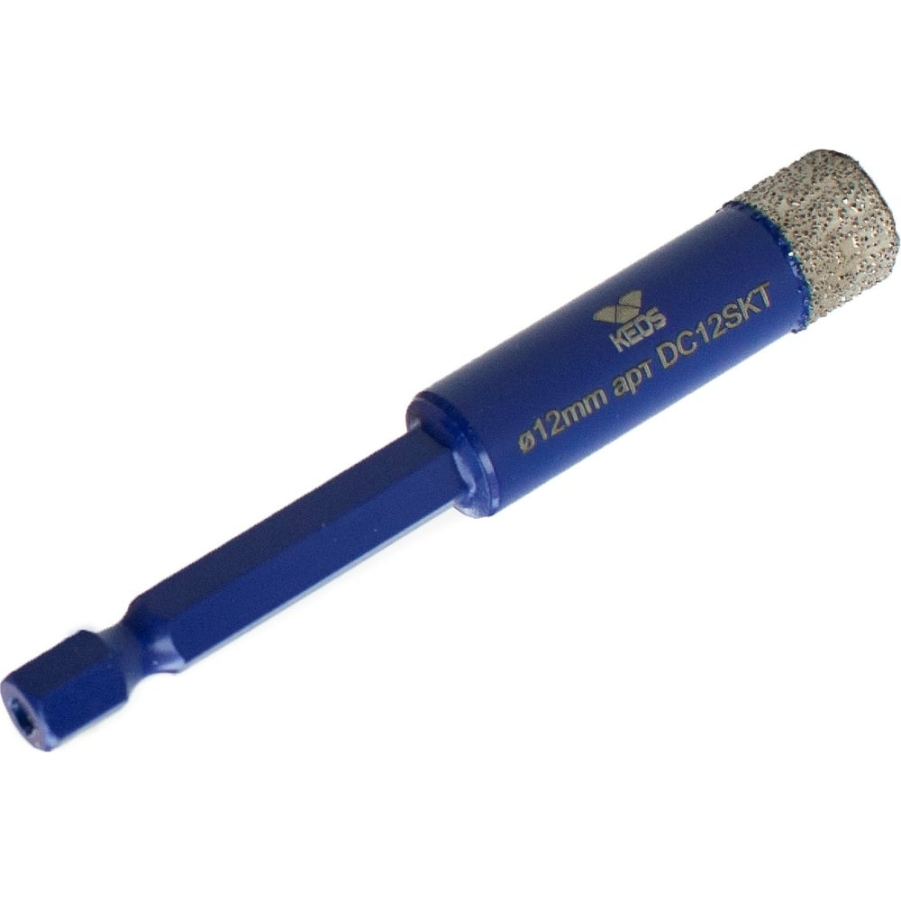 Коронка алмазная с воском по керамограниту PRO 12 мм, 1/4" HEX KEOS ...