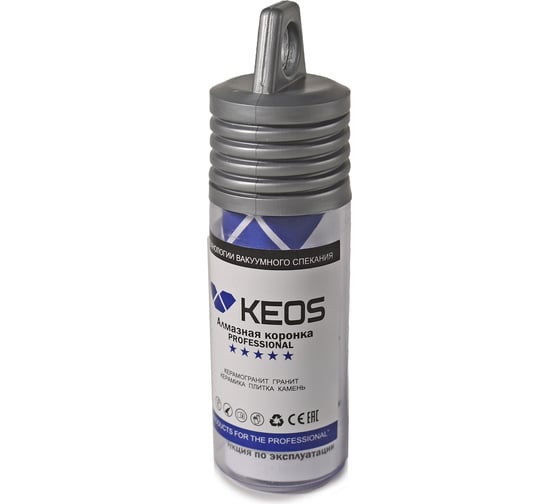 Коронка алмазная с воском по керамограниту PRO 12 мм, 1/4" HEX KEOS DC12SKT