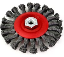 Щетка дисковая жгутовая для УШМ 125x12 мм, M14, проволока сталь 0.5 мм SIT 506