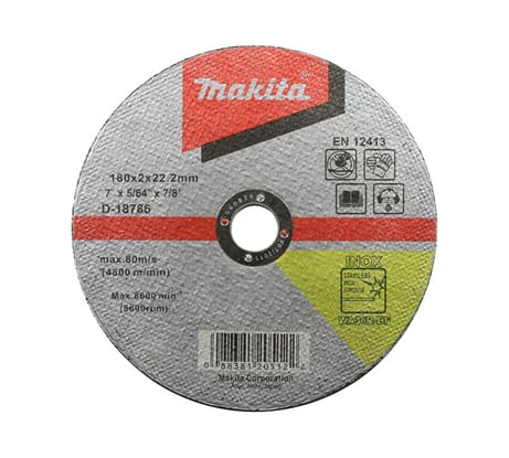 Диск отрезной по нержавеющей стали (180х2х22.2 мм) Makita D-18786