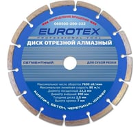 Диск алмазный отрезной сегментный серия Мастер (200x22.2 мм; сухая резка) ЕUROTEX 060505-200-222