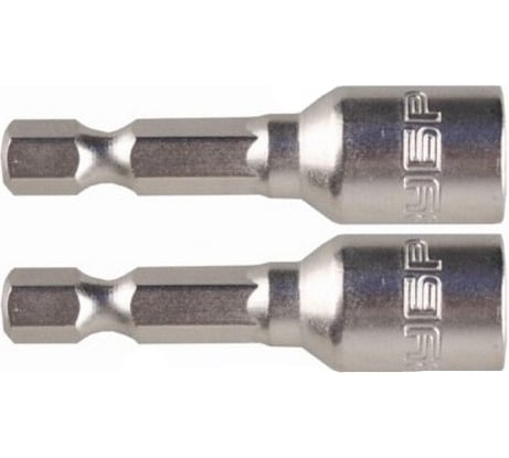 Биты "МАСТЕР" с торцовой головкой 2 шт. (E 1/4"; 12х45 мм) Зубр 26392-12-02