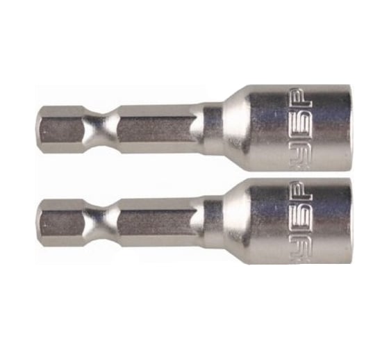 Биты "МАСТЕР" с торцовой головкой 2 шт. (E 1/4"; 12х45 мм) Зубр 26392-12-02