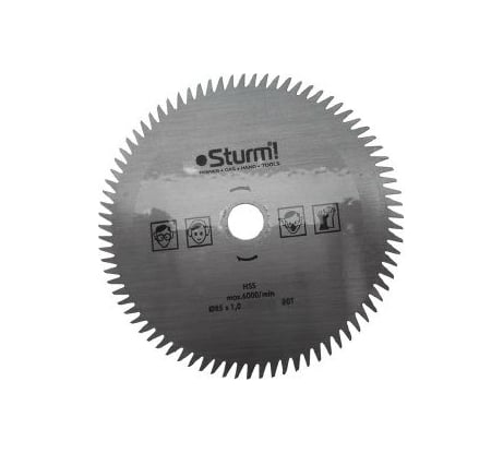 Диск пильный (85х1х15 мм; 80Т; HSS) Sturm CS5060MS-85-15-1.0-80Т
