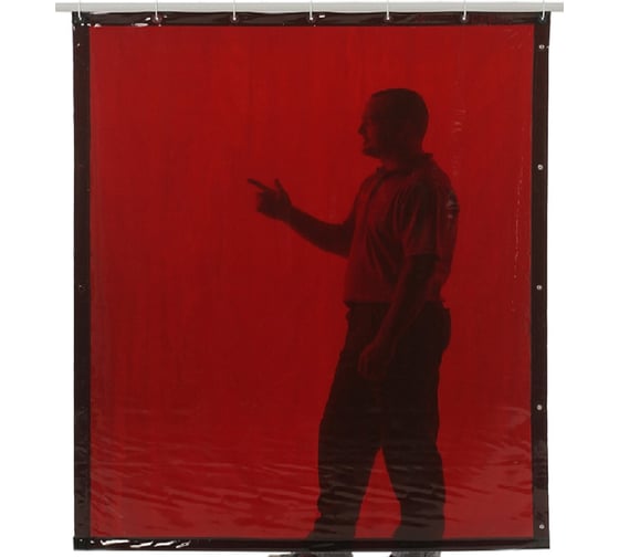 Защитная штора Red 2000x1400x0.4 мм FABTEC 63942 1