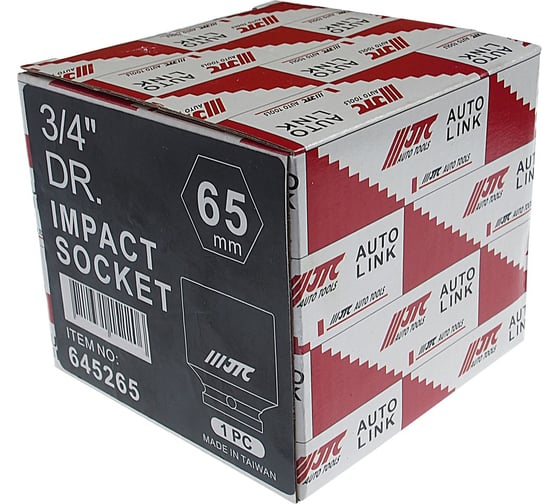 Головка торцевая ударная 6-гранная 65х80 мм, 3/4"DR JTC JTC-645265
