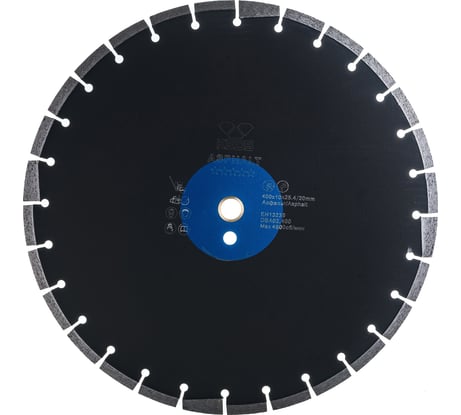 Диск алмазный Professional по асфальту (400х25.4/20) для резчиков KEOS DBA02.400