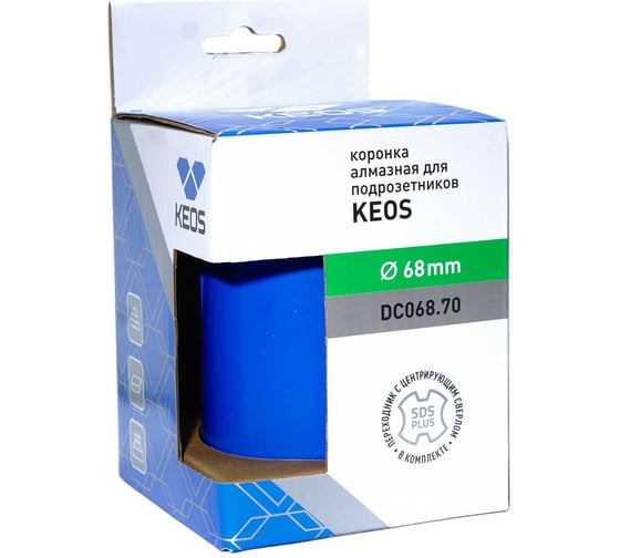 Коронка алмазная по бетону (68/70 мм; М16) KEOS DC068.70