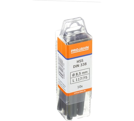 Спиральное сверло PROJAHN по металлу 9 мм, HSS, 5D, 118°, h8, DIN 338, Тип N ECO (упаковка 10шт) 10900