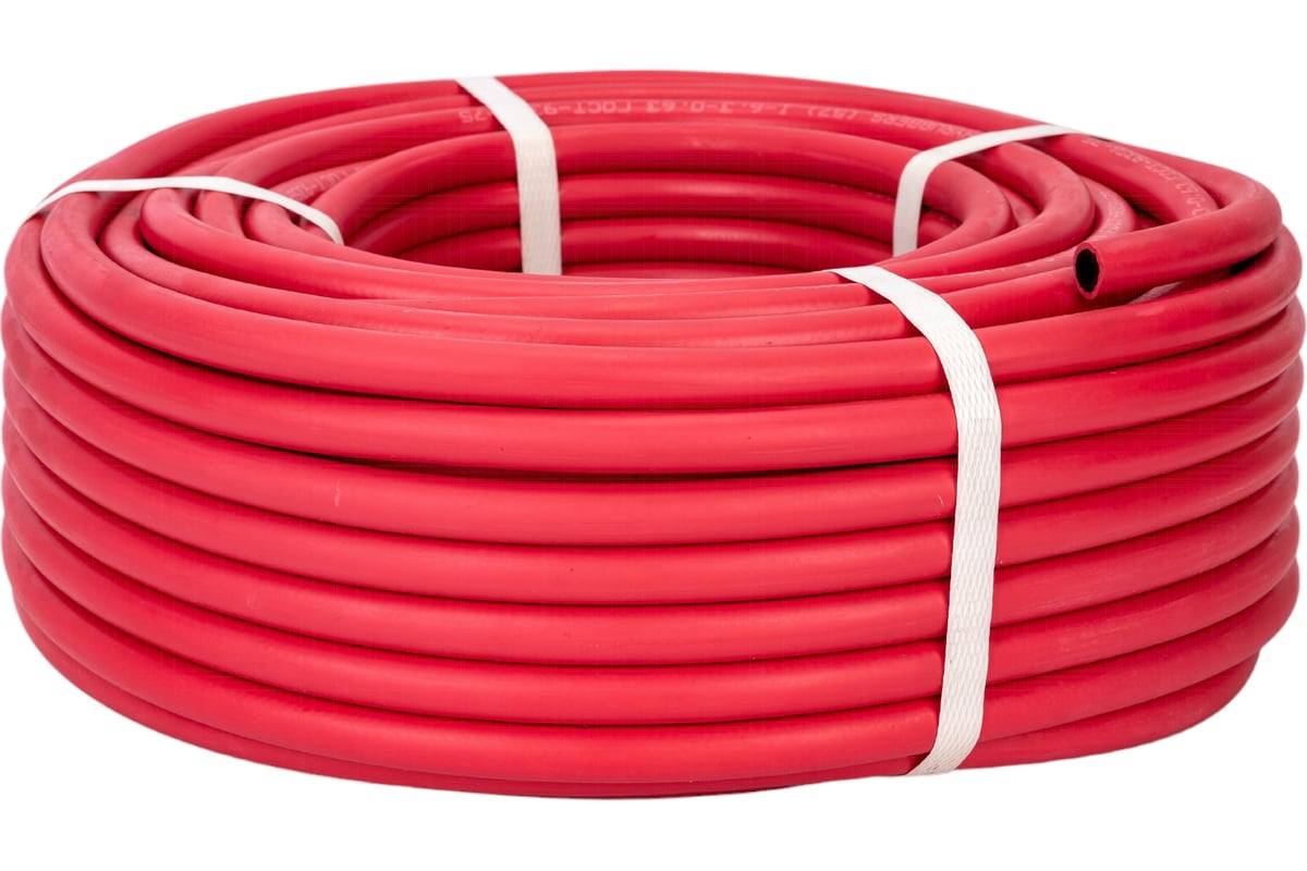 Рукав газовый красный (6.3 мм; 1 класс; бухта 40 м) HYRUBBERS ...