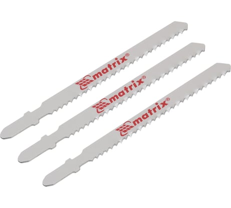 Пилка по дереву (3 шт; 75х2.5 мм; HCS) для лобзиков MATRIX 78141