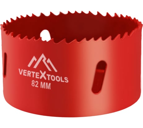 Коронка биметаллическая по металлу 82 мм vertextools 2525-82